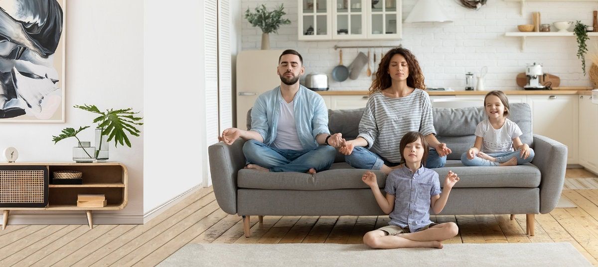 Family Enjoying Whole House Humidifier